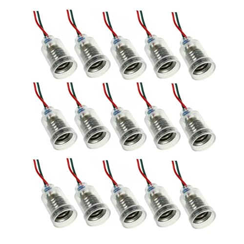 E10 Lampen Sockel LED screw-mount klein Leuchtmittel-Halterung E10 Fassung mit Draht Light Base Sockel für Home Experiment elektrischen Test Zubehör (15) von ShuoHui