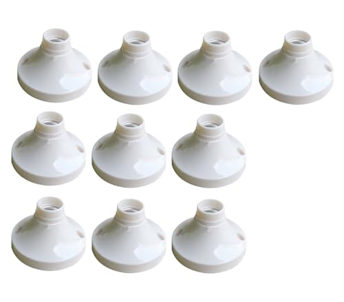 E14 Lampenfassung Holder Edison Screw Lamp Holder Small Socket Lamp Insulating Plastic Shell Light Bulb Socket 250V 2A (E27, 10) von ShuoHui