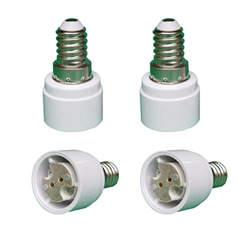 ShuoHui 4x Sockel Adapter E14 auf G4 MR16 GU5.3 GU4 für LED o. Halogen Leuchtmittel Lampe ShuoHui 4x Sockel Adapter E14 auf G4 MR16 GU5.3 GU4 für LED o. Halogen Leuchtmittel Lampe von ShuoHui