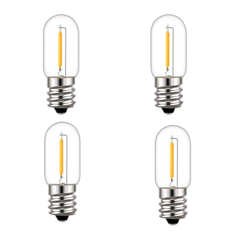 ShuoHui E14 LED 0.6W Glühbirne T16 Kleine E14 COB Warmweiss 2200K Mini Vintage Kandelaber Birne 0.6w Ersetzt 6 watt für Nachtlicht Tischlampen Salzlampen 220V-240V (10) von ShuoHui