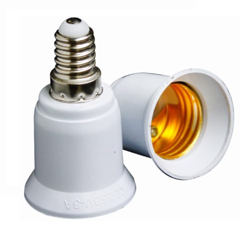 ShuoHui E14 auf E27 Lampensockel Adapter Konverter E14 to E27 Fassung Sockel Lampenadapter Lampensockeladapter für LED-Lampen, adapter… (2) von ShuoHui