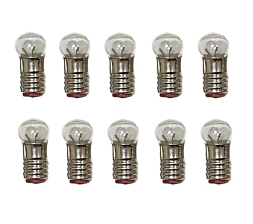 ShuoHui E5 Mini-Glühlampe 12V 50mA Birne lampen warm weiß E5 E5.5 H0 Gelb G6X14mm (10) von ShuoHui