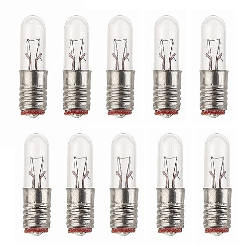 ShuoHui E5 Mini-Glühlampe 6V 50mA Birne lampen warm weiß E5 E5.5 H0 6V-6,3V Gelb (20) von ShuoHui