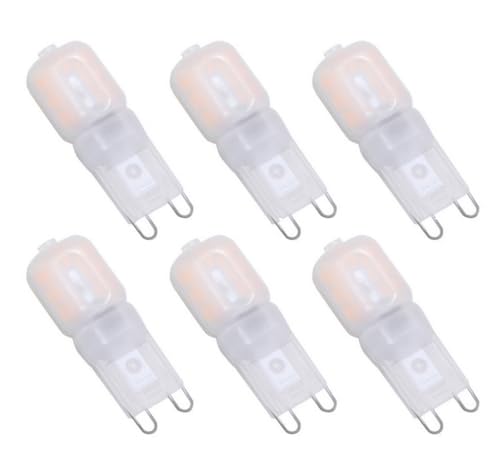 ShuoHui G9 LED Lampen 2W, entspricht 20W Halogenbirne WarmWeiß 200LM Energiesparlampe, kleine LED Birne G9, kein Flackern, nicht dimmbar (10) von ShuoHui