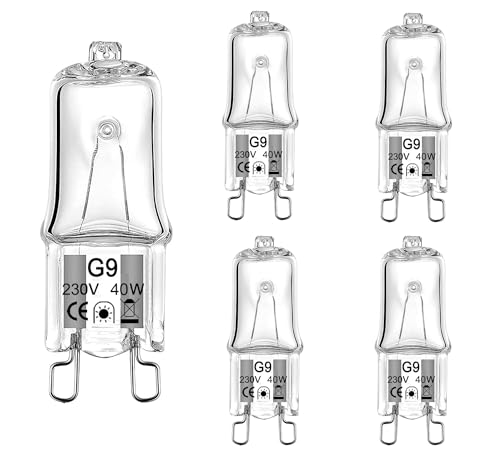ShuoHui Halogen G9 40 W 230 V Cooker Oven Lamp for Oven and Microwave Applications 300 °C Heat Resistant Bulbs (2) von ShuoHui