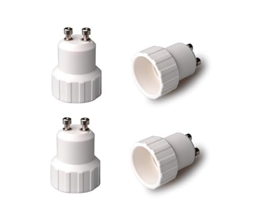 ShuoHui Lampenadapter Konverter GU10 Fassung auf E14 Lampensockel für LED Halogen Energiespar Lampen (4) von ShuoHui