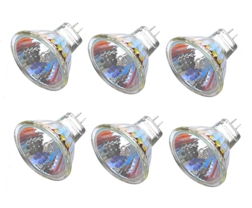 ShuoHui MR11 Halogenlampen 12V 10W GU4 Bi-Pin Base Spotlight Dimmbare Glasabdeckung 35mm Durchmesser Warmweiß 2700K (4) von ShuoHui