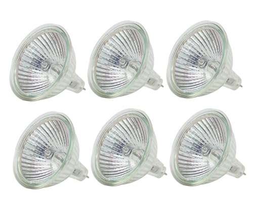 ShuoHui MR16 Halogen-Leuchtmittel 12V 35W GU5.3 Fassung mit zwei Stiften, dimmbar, warmweiß, 2700 K (10) von ShuoHui
