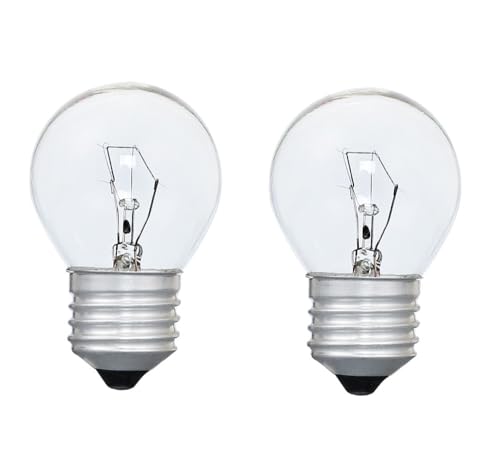 ShuoHui Oven Lamp E27 300 Degree Heat Resistant 230 V Oven G45 Dimmable, 400 LM Warm White 2700 K, 45 mm Globe Clear Oven Lamp E27 G45 for Oven, Lava Lamp, Microwave (2) von ShuoHui