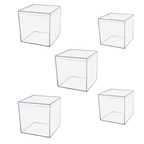 Shuqio 5 Acryl Boxen mit Deckel Kleine Boxen Transparente Geschenkboxen Acrylwürfel Glasvitrine Klein Mehrweg Zum Ordnen von Schmuck, Süßigkeiten, Puppen, Partygeschenken Shuqio 5 Acryl Boxen mit Deckel Kleine Boxen Transparente Geschenkboxen Acrylwürfel Glasvitrine Klein Mehrweg Zum Ordnen von Schmuck, Süßigkeiten, Puppen, Partygeschenken von Shuqio