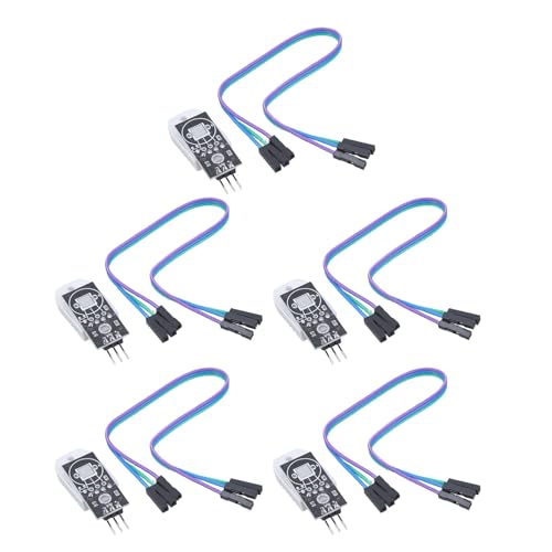 5er Set Temperatur-Feuchtigkeitssensoren Modul mit Kabel Home Automation Sensoren Geeignet für Gewächshäuser und mehr von Shurhome
