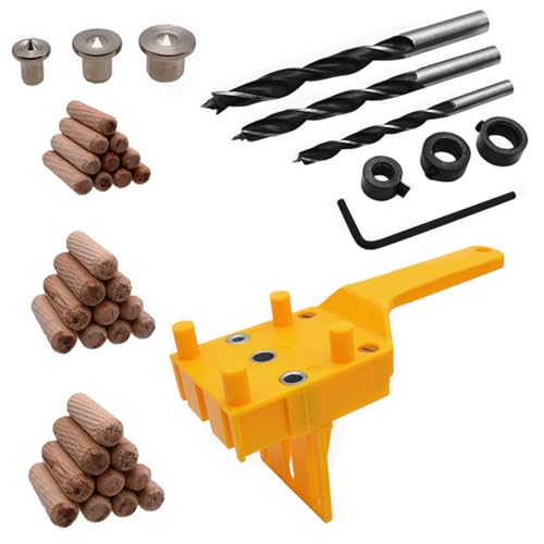 Handdübel-Vorrichtungs-Set, Dübelvorrichtungs-Set für effiziente Eckkanten, Oberflächen, Fugen, funktioniert mit Holz, 1,27 cm bis 3,8 cm dickes Dübeln von Shurhome