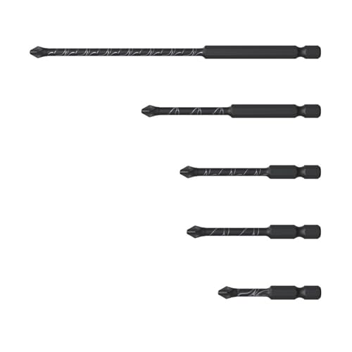 Schraubendreher-Bits mit Kreuzspitze, Sechskantgriff, rutschfeste Textur, verschiedene Größen, Stahl, 50 mm - 150 mm Länge, 5/10 Stück Schraubendreher-Bits mit Kreuzspitze, Sechskantgriff, rutschfeste Textur, verschiedene Größen, Stahl, 50 mm - 150 mm Länge, 5/10 Stück von Shurhome