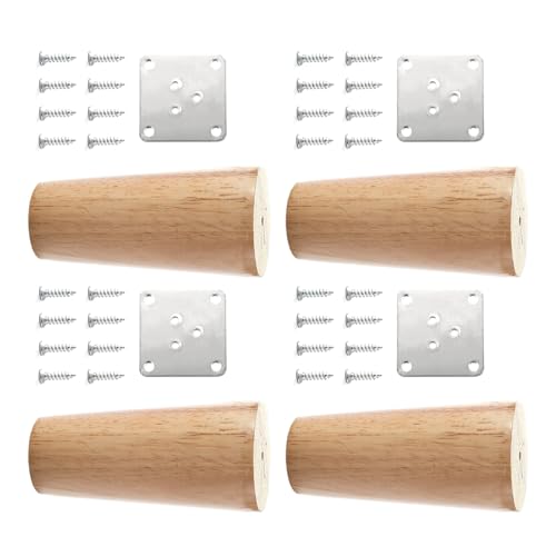 Tischbeinstützen aus Massivholz, stabile Stabilisatoren für Schreibtische, Stühle, Schränke, Möbelverstärkung, Sofabeine, Ersatzbeine, 4 Stück von Shurhome