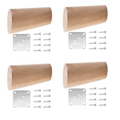 Tischbeinstützen aus Massivholz, stabile Stabilisatoren für Schreibtische, Stühle, Schränke, Möbelverstärkung, Sofabeine, Ersatzbeine, 4 Stück von Shurhome