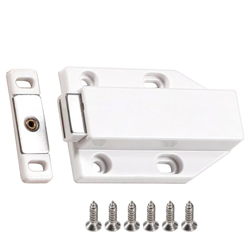 Unsichtbares Push-Open-Riegel-Set mit Montagematerial, rostfreie Stahlkomponenten für allgemeine Möbelanwendungen, ABS-Kunststoff-Schranktürschnäpper von Shurhome