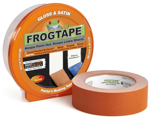 Frogtape Abdeckband für verschiedene Oberflächen, orange, SHU104201 0W, 0V, 36 mm x 41,1 m von FROGTAPE