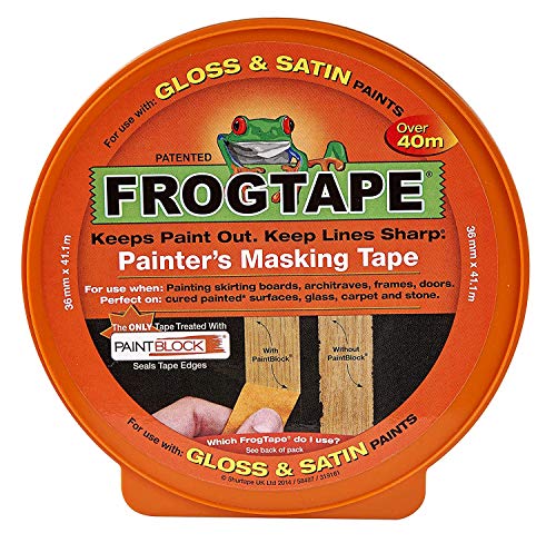 Frogtape Abdeckband für verschiedene Oberflächen, orange, SHU104201 0W, 0V, 36 mm x 41,1 m von FROGTAPE