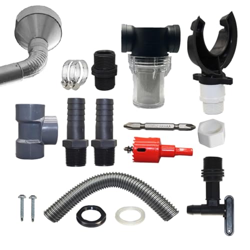 Regenwassersammler Set, 70-100mm Fallrohr Regensammler, Regentonnen Anschluss Fallrohr, Regentonnen Verbindungsset, Regensammler Regentonnen Verbinder Für Dächer Bis 80 M², Mit Montagezubehör Regenwassersammler Set, 70-100mm Fallrohr Regensammler, Regentonnen Anschluss Fallrohr, Regentonnen Verbindungsset, Regensammler Regentonnen Verbinder Für Dächer Bis 80 M², Mit Montagezubehör von Shurzzesj