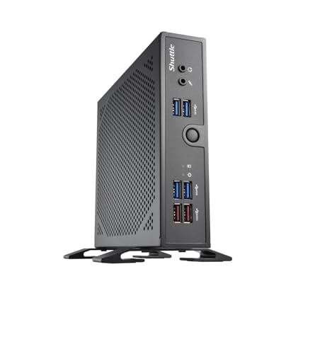 SHUTTLE XPC Slim Barebone DS50U3, Intel i3-1315U, 2X LAN (1x 2.5Gbit,1x 1Gbit), 1xCOM,1xHDMI,1xDP, 1x VGA, fanless, von Shuttle