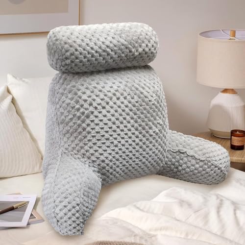 Shuyeon Rückenkissen mit Abnehmbarer Nackenrolle & Armlehnen – Sitzkissen für Bett und Couch, Lesen, Fernsehen, Gaming – Ergonomische Rückenstütze für Erwachsene von Shuyeon