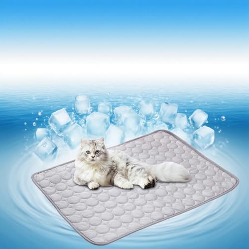 Shwdsy 1 Stück Hund Kühlmatte, Grau Kühlkissen Hund, 70 × 55 cm Selbstkühlende Hundematte, Gute Wärmeissipation, Weich und Hautfreundlich, Geeignet für Haustierhunde und Katzen Geeignet von Shwdsy