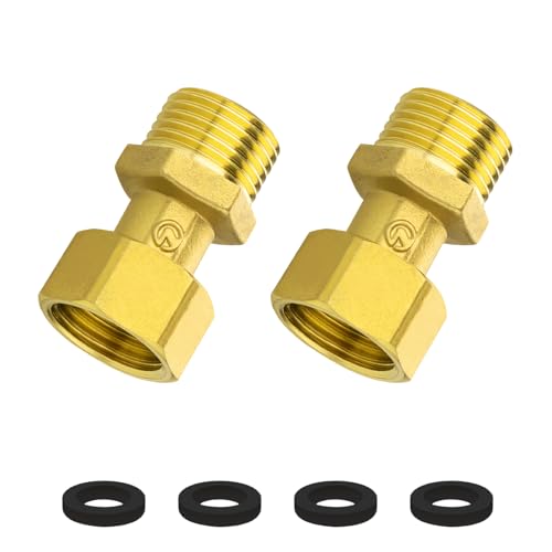 Shwdsy 2 Stück Messing Beweglich Verschraubung 3/4 Zoll, DN20 Verschraubung Flachdichtend, mit 4 Dichtring, Kühlwasser Messing Fitting, für Wasseranlagen und Heizsysteme Shwdsy 2 Stück Messing Beweglich Verschraubung 3/4 Zoll, DN20 Verschraubung Flachdichtend, mit 4 Dichtring, Kühlwasser Messing Fitting, für Wasseranlagen und Heizsysteme von Shwdsy