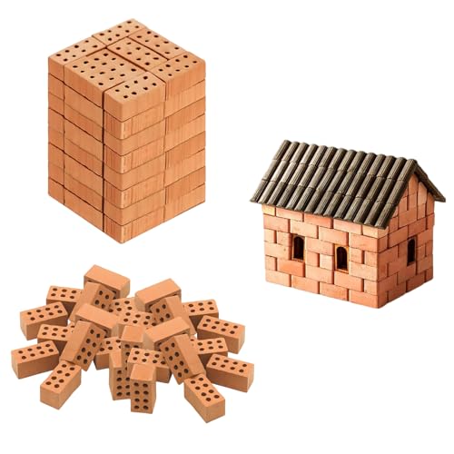 Shwdsy 50 Stück Mini Ziegelsteine, Terrakotta-Material Ziegelstein, Mini Mauersteine, 20 X 10 X 10 cm, für Diy, Gartendekoration, Modellbau, Landschaftsdekoration von Shwdsy
