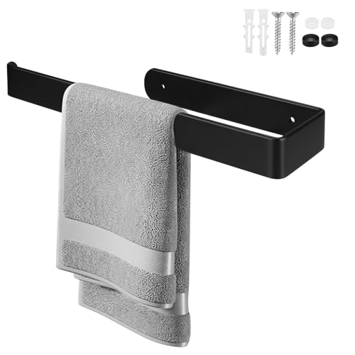 Shwdsy Handtuch Halter, Aluminium Handtuchhalter Waschtisch, 29,5 cm Handtuchhalter Bohren, Schwarz Handtuchhalter zum Bohren, Schraubbefestigung, Geeignet für Badezimmer, Schlafzimmer, Küche Shwdsy Handtuch Halter, Aluminium Handtuchhalter Waschtisch, 29,5 cm Handtuchhalter Bohren, Schwarz Handtuchhalter zum Bohren, Schraubbefestigung, Geeignet für Badezimmer, Schlafzimmer, Küche von Shwdsy