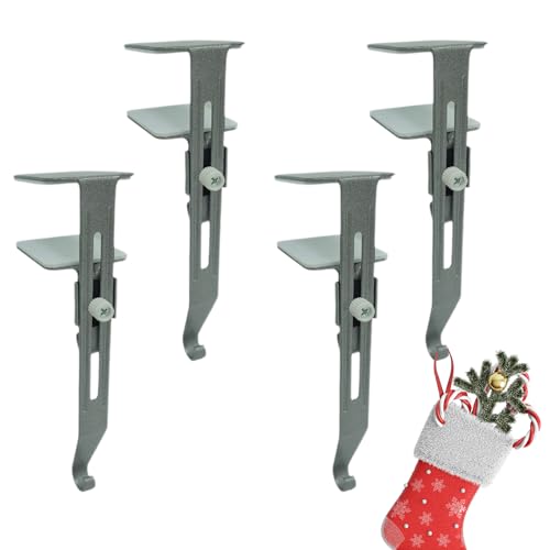 Weihnachtsstrumpfhalter | 4-teilige Kaminaufhänger für Weihnachtsdekoration – dekorativer Haken Ständer für Halloween Party Lampe Wandregal Urlaub Festival Tischplatte von Shxupjn