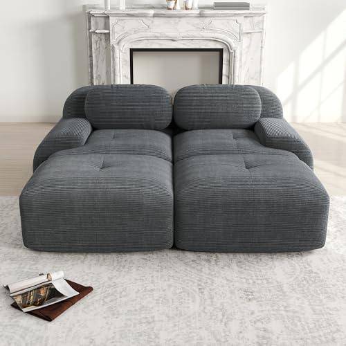 Shye 2-Sitzer-Sofa Grey modular kombinierbar mit Chaiselongue rutschfest ergonomische Armlehnen und hochelastische Polsterung für Wohnzimmer und Schlafzimmer Shye 2-Sitzer-Sofa Grey modular kombinierbar mit Chaiselongue rutschfest ergonomische Armlehnen und hochelastische Polsterung für Wohnzimmer und Schlafzimmer von Shye