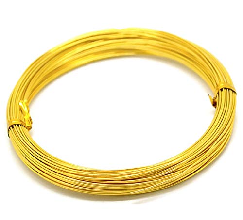 SiAura Material ® - 20m Alu Schmuckdraht golden, 1mm dick von SiAura Material