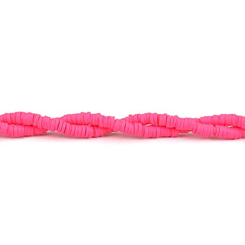 SiAura Material 2 Stränge Polymer Clay Tonperlen, 4mm Durchmesser, Fuchsia von SiAura Material