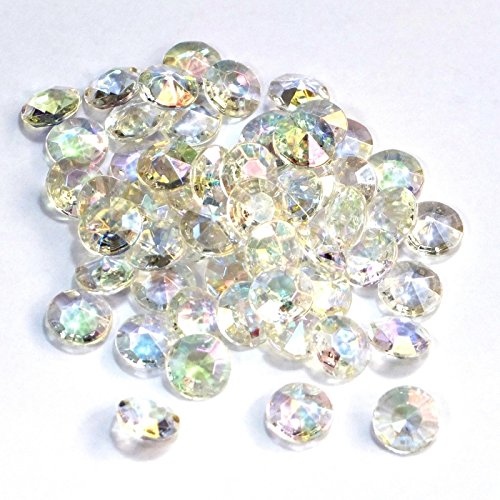 SiDeSo® Dekosteine Herzdiamanten Herzen 100 Stück viele Farben Acryl Tischdeko Streudeko Hochzeit (klar irisierend) von SiDeSo