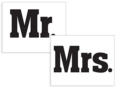 SiDeSo® Schuhaufkleber Sticker Brautpaar Hochzeit (Mr. / Mrs.) von SiDeSo