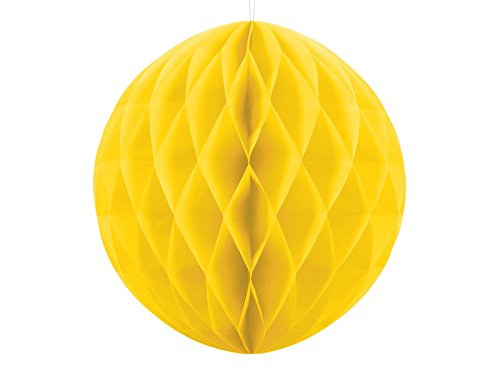 SiDeSo® 1 Stück Wabenball viele Farben Honeycomb 40cm Wabenbälle (gelb) von SiDeSo