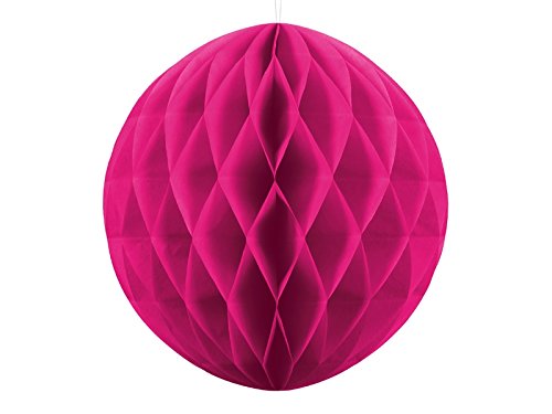 SiDeSo® 1 Stück Wabenball viele Farben Honeycomb 40cm Wabenbälle (purpur pink) von SiDeSo