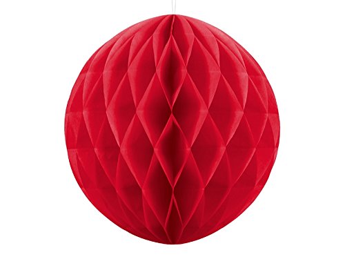 SiDeSo® 1 Stück Wabenball viele Farben Honeycomb 40cm Wabenbälle (rot) von SiDeSo