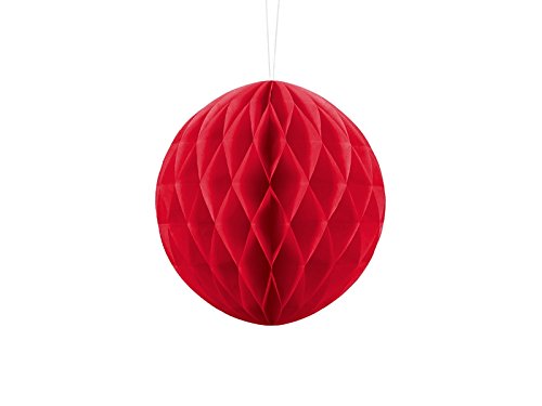 SiDeSo® 5 Stück Wabenbälle Honeycomb 20cm Durchmesser (rot) von SiDeSo