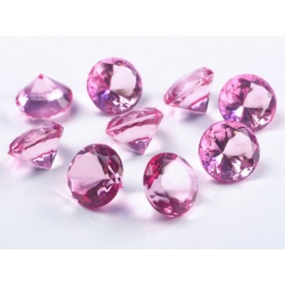SiDeSo® Dekosteine 50 Stück 20mm 2cm Diamanten Acryl Tischdeko Hochzeit (rosa) von SiDeSo