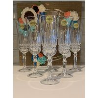 Champagner Villeneuve Von Cristal D'arques-Durand | Elegante Geriffelte Sektgläser Edle Tischlandschaft Vintage Barware von SiEstates