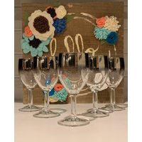 Dorthy Thorpe Silberrand Plättchen | Weintröschen France Goblets von SiEstates