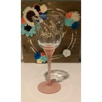 Fostoria Lotus-Pfirsich Nebel Tulpe Wasser Goblet | Ersatz Lotus Peach Glas von SiEstates