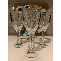 Vintage Palmen Wasser Goblets Von Godinger | Palmwasser-Ösen Godinger Palme Wassertröschen Ersatz Wasserknöpfe von SiEstates