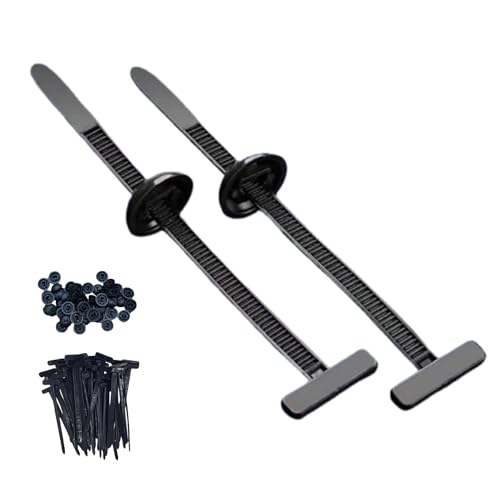Nylon Universal Kabelbinderschnalle, 50 Stück, robust, selbstsichernd, UV-beständig, Draht, Nylon, Kabelbinderhalter, Stoßstangen-Halter, Auto-Kunststoff-Nietverschlüsse von SiHuiTu
