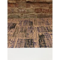 Gestreifte Baumwolltischdecke Beige, Lila & Schwarz - Moderne Tischdecke | 145cm von SiKriDream