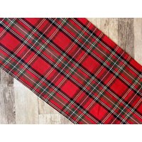 Weihnachtstischläufer, Tartan Tischläufer, Roter Karierte Weihnachtsgeschenk, Tischdekoration von SiKriDream