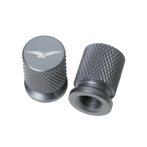 SiMuRYP Ventildeckel für Motorradreifen Für Moto Guzzi V85tt V100 Mandello V7 Stein V8S V85 TT Bobber Breva 850 Rad Reifen Ventil Kappe Stem Abdeckung Bouchon Zubehör(Titanium) von SiMuRYP