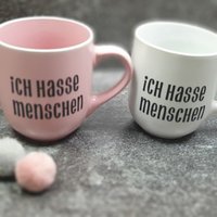 Kaffeebecher "Ich Hasse Menschen" 300 Ml in Vielen Farben Oder Personalisiert von SiNiJu