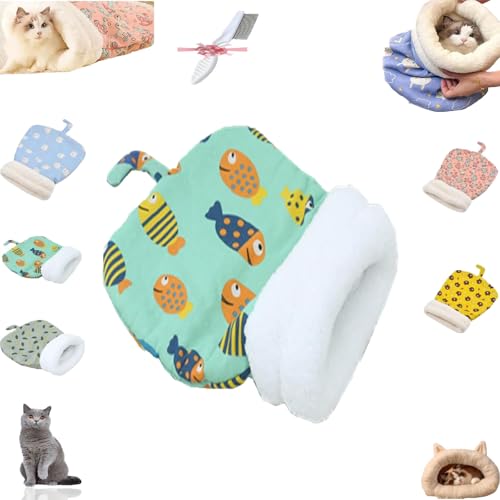 Pickelect Cozy Pet Nest for Cats and Dogs, 2025 New Picture Cozy Pet Nest, Portable All-Season, 360° Warm Tunnel Cat Sleeping Bag (A, L) von SiQiYu